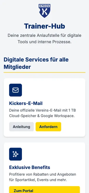 kickers-jugend.de am Handy